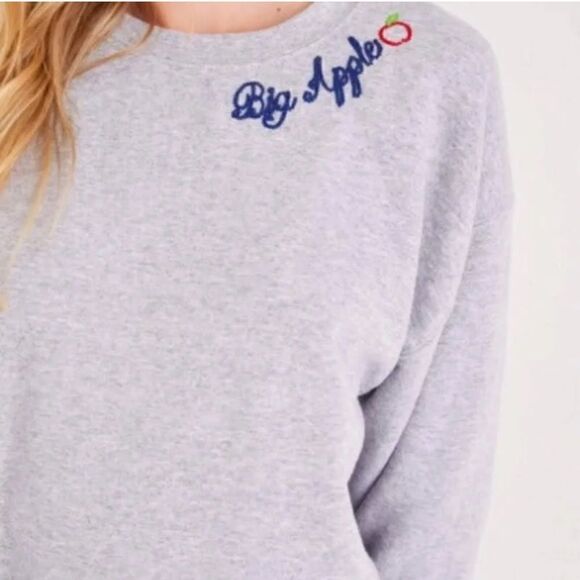 NWTs Project Social T Big Apple Embroidered Sweatshirt - Picture 2 of 12